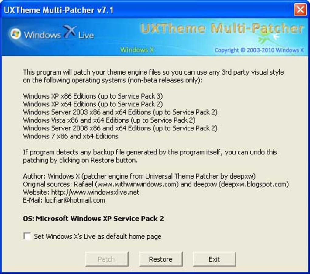 Download Uxtheme Patcher
